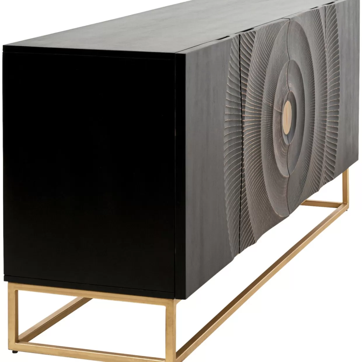 Credenza moderna KARE Design in legno effetto quercia scura - Mobile contenitore 177x75 cm per soggiorno elegante