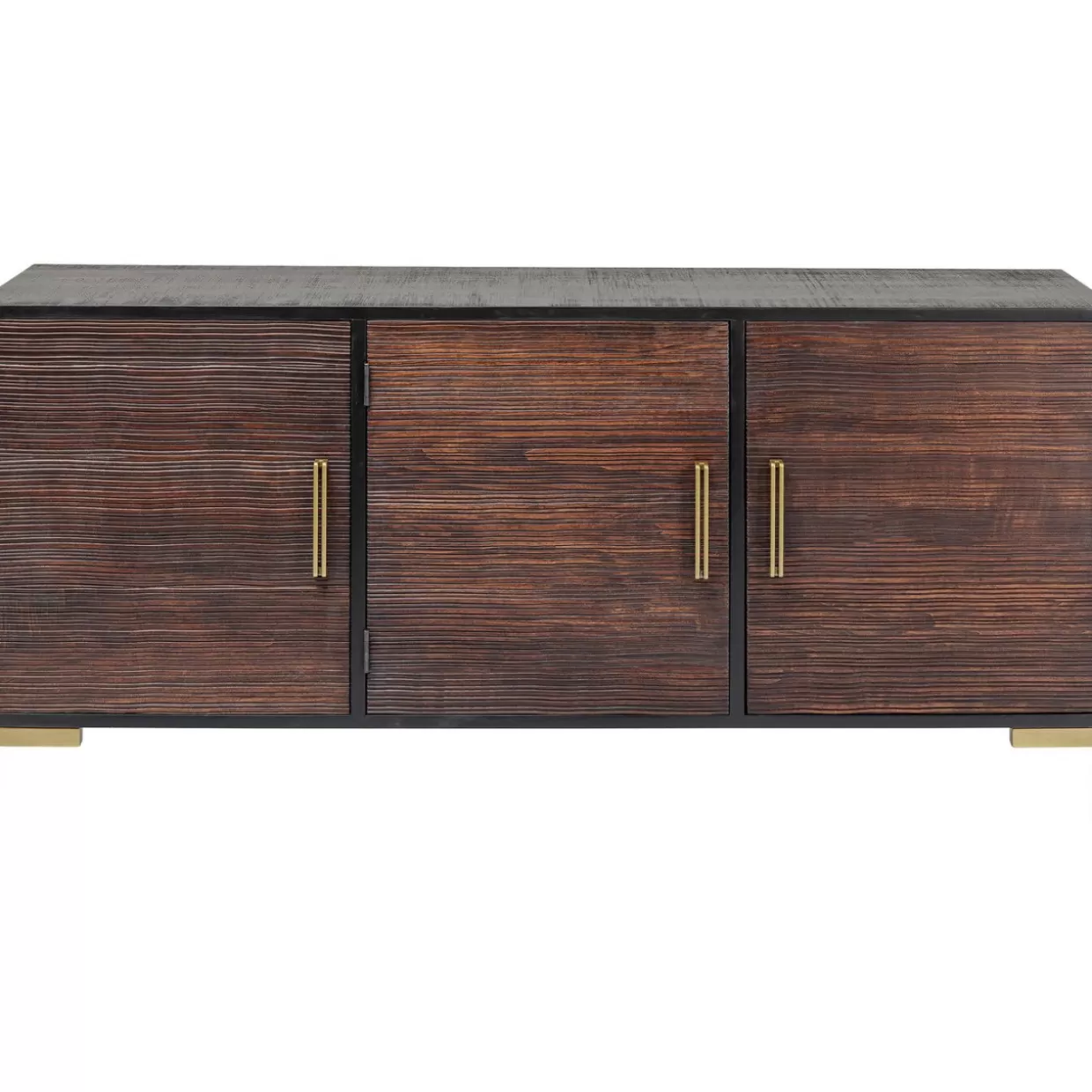 Credenza Moderna Olbia in Tonalità Scura KARE Design - Mobile Soggiorno 160x77 cm con Finiture Eleganti e Struttura Durevole