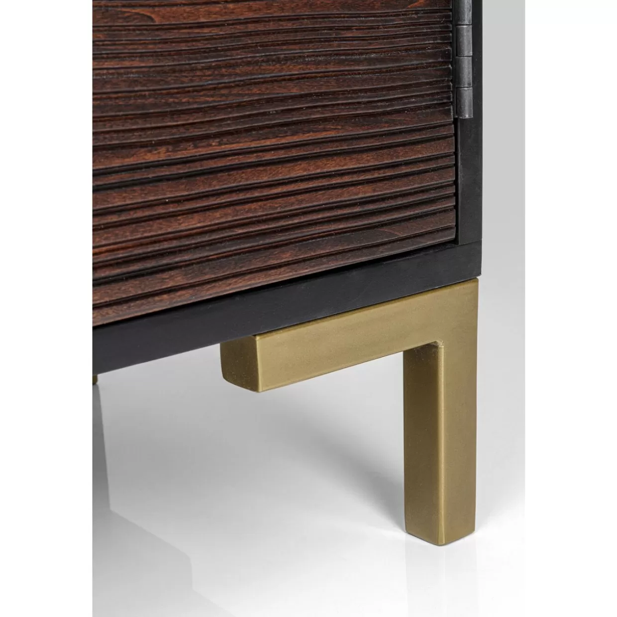 Credenza Moderna Olbia in Tonalità Scura KARE Design - Mobile Soggiorno 160x77 cm con Finiture Eleganti e Struttura Durevole