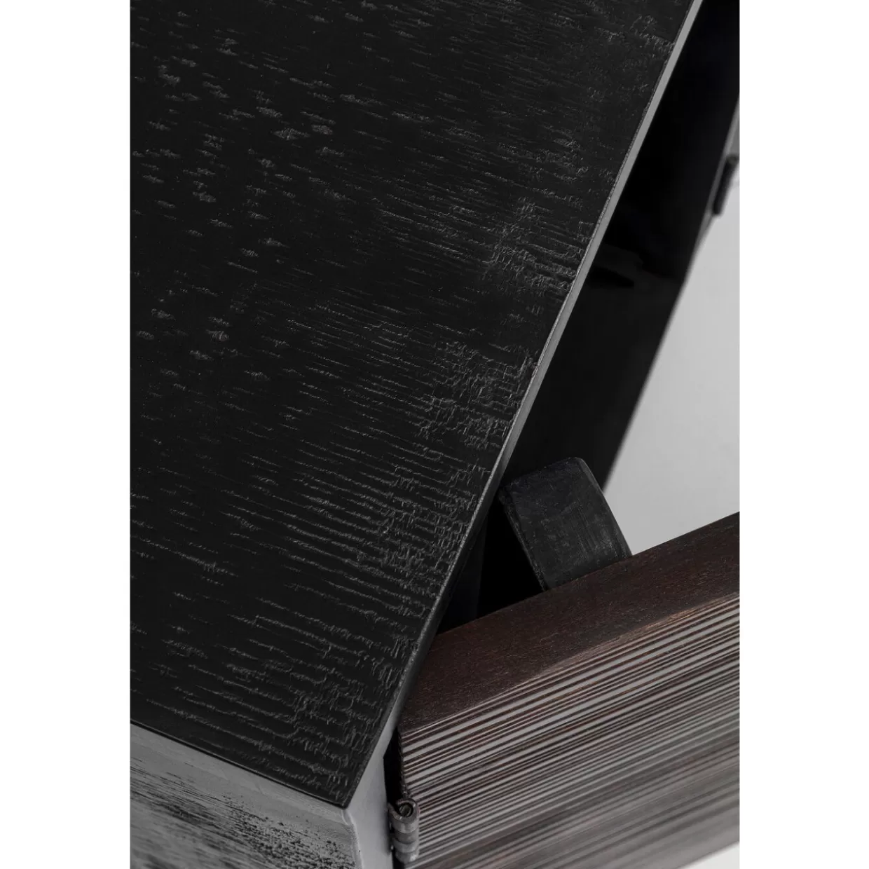 Credenza Moderna Olbia in Tonalità Scura KARE Design - Mobile Soggiorno 160x77 cm con Finiture Eleganti e Struttura Durevole