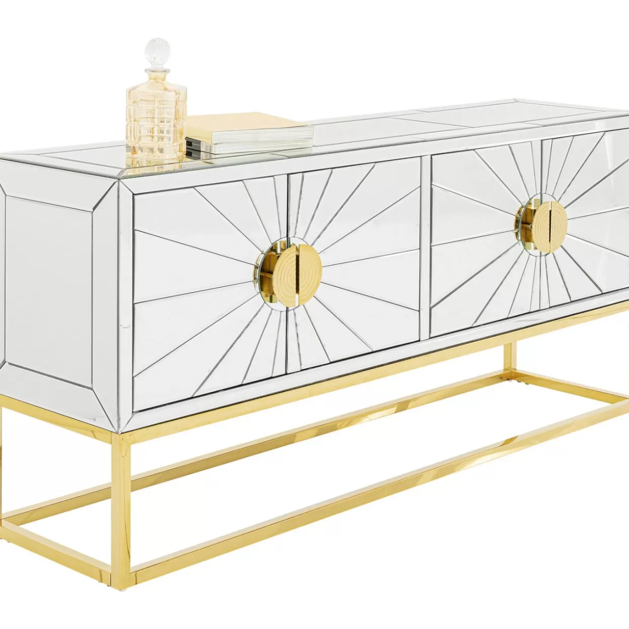 KARE Design - Credenza Regina con Comò, 162x77 cm - Credenza Elegante con Design Moderno e Ampio Spazio