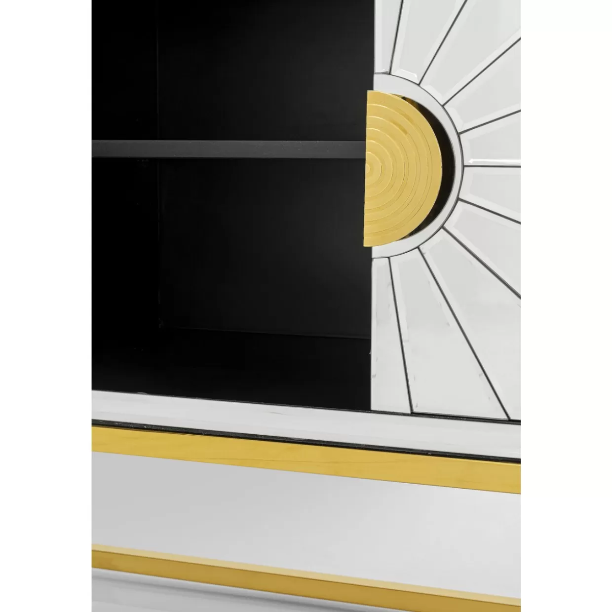 KARE Design - Credenza Regina con Comò, 162x77 cm - Credenza Elegante con Design Moderno e Ampio Spazio