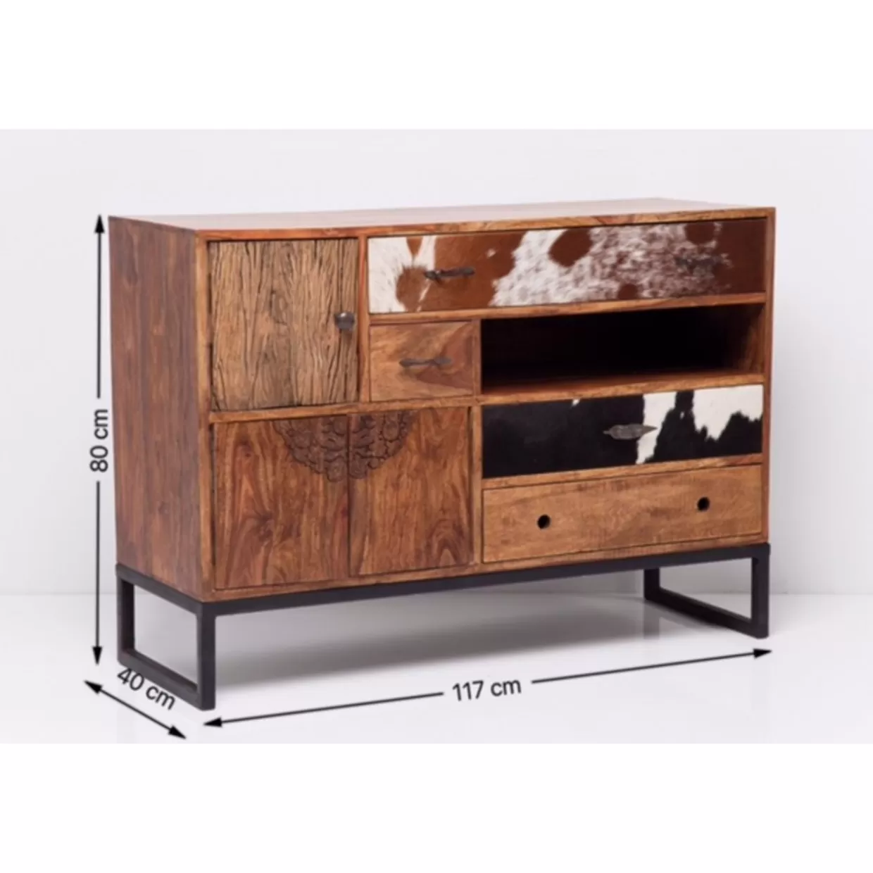 Design KARE: Comò Moderni e Credenze Eleganti per il Soggiorno | Credenza Stilistica con Motivo Rodeo, Mobile Sala da Pranzo