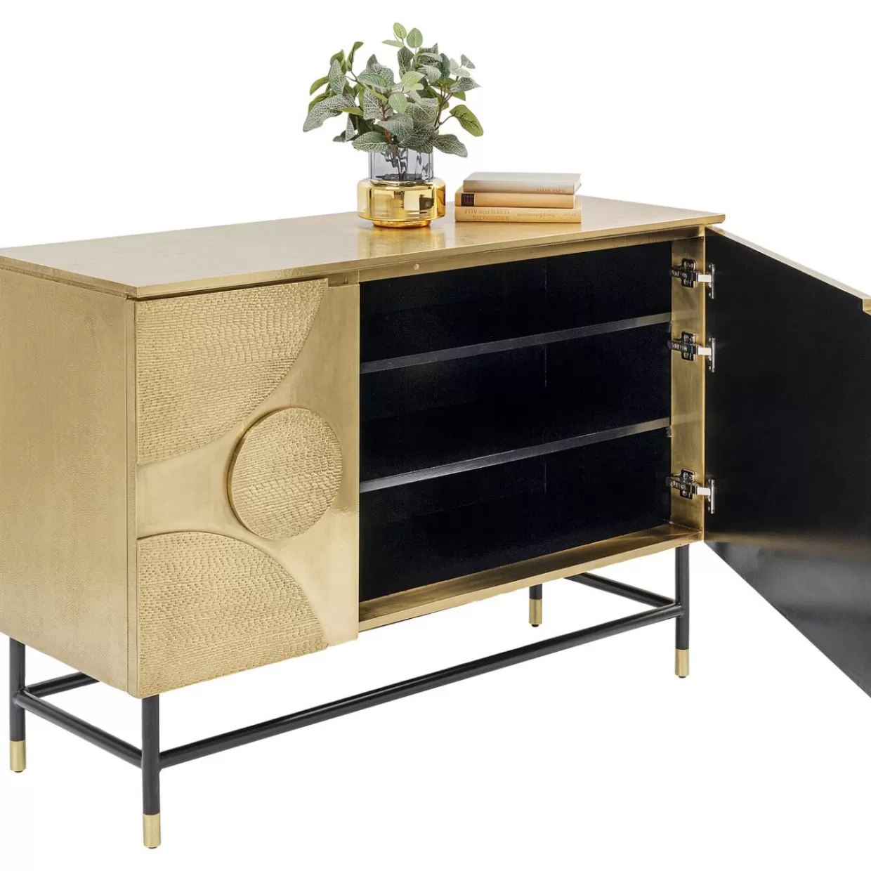 Credenza Solaris KARE Design - Comò moderno con ante lisce, dimensioni 123x87 cm per soggiorno elegante