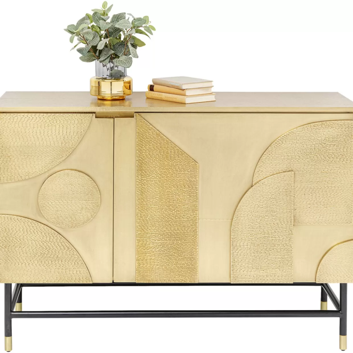Credenza Solaris KARE Design - Comò moderno con ante lisce, dimensioni 123x87 cm per soggiorno elegante