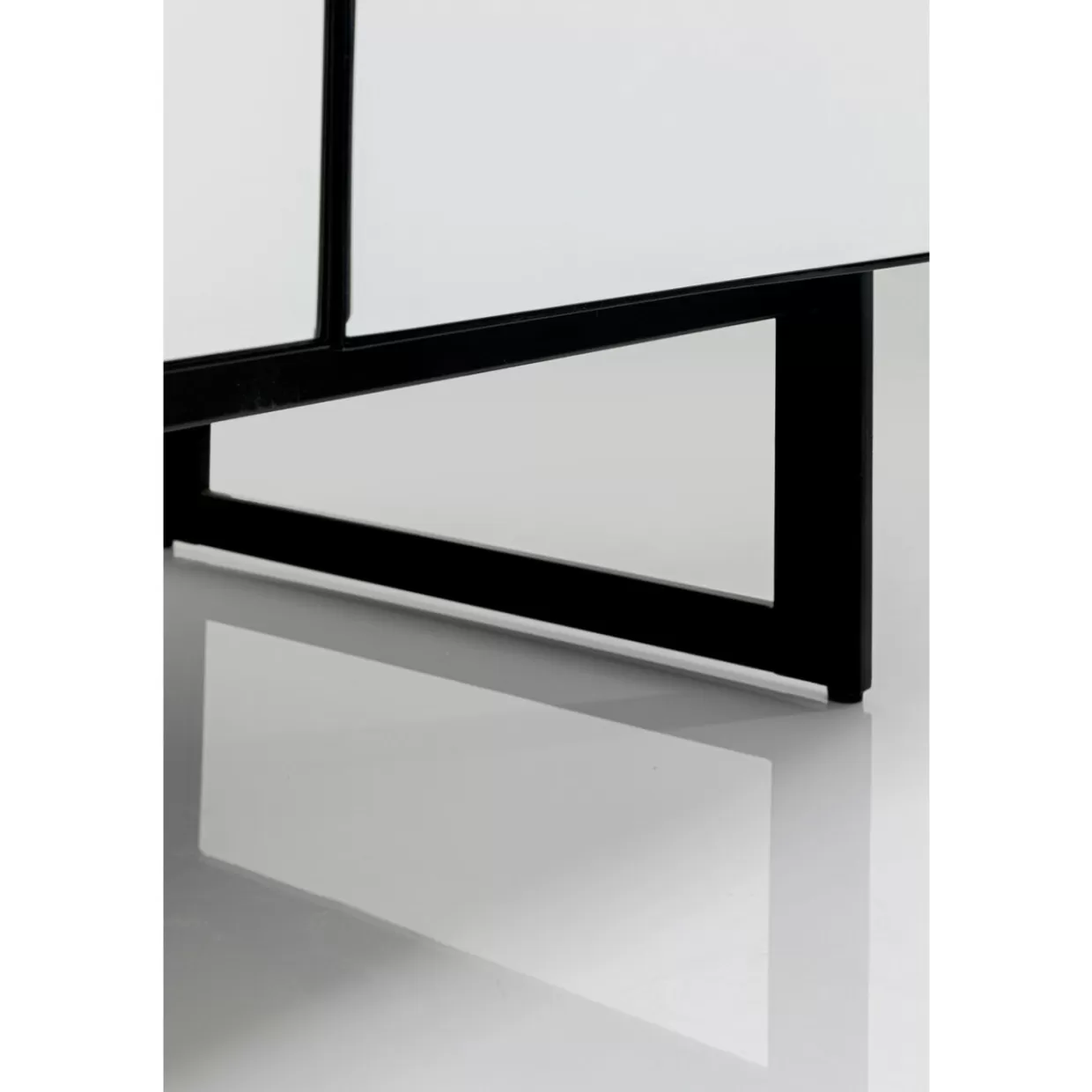 Credenza Moderna Soran Nero KARE Design - Comò Elegante con 2 Ante, Design Minimalista per Soggiorno o Ingresso (160x45 cm)