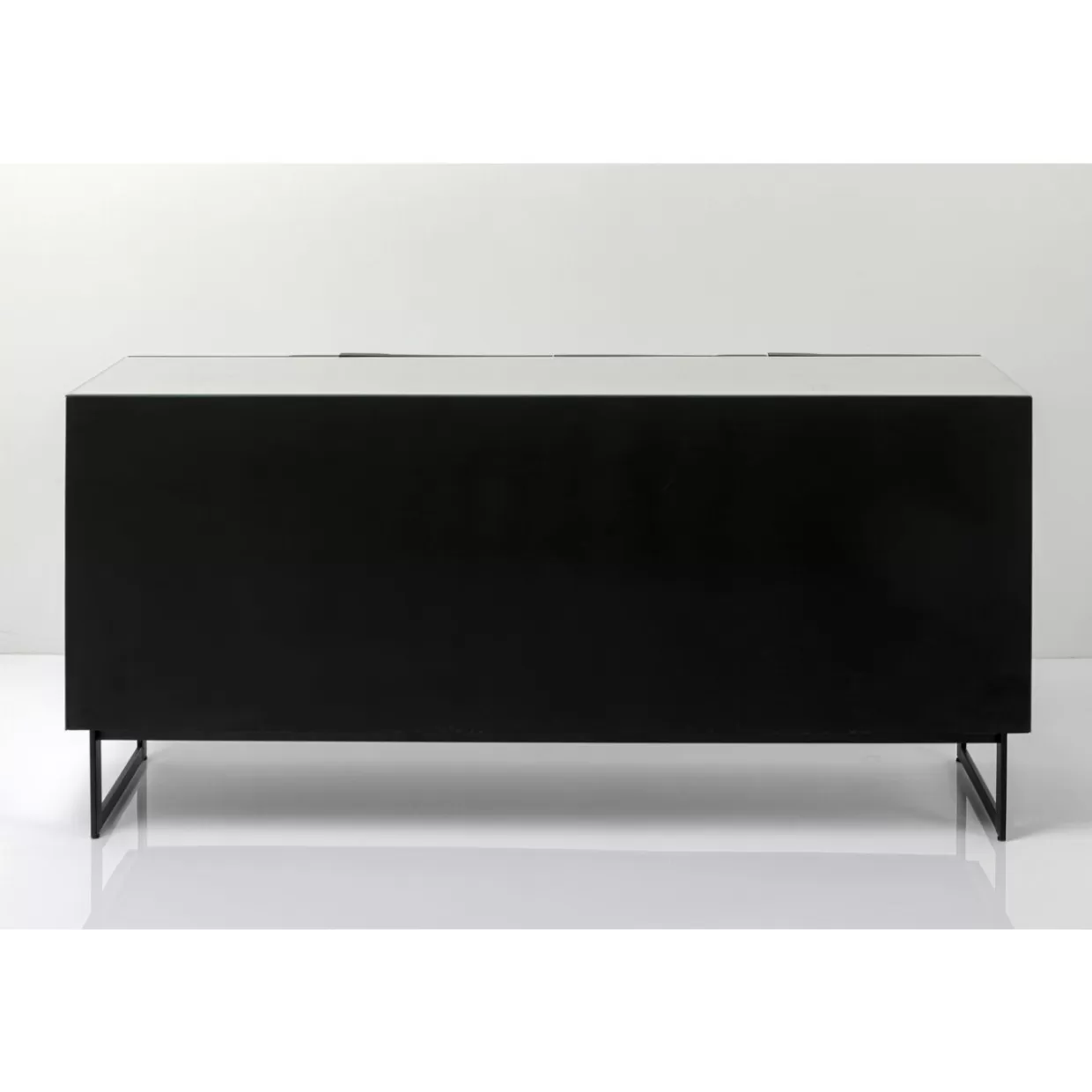 Credenza Moderna Soran Nero KARE Design - Comò Elegante con 2 Ante, Design Minimalista per Soggiorno o Ingresso (160x45 cm)