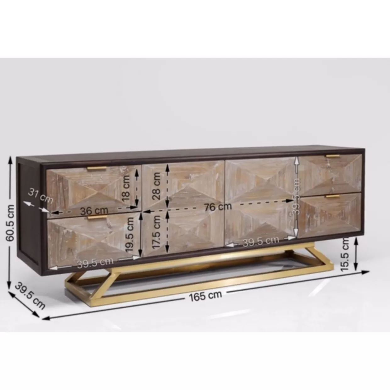 Credenza Triangolo e Comò Moderni | Design Geometrico KARE per Arredi Eleganti