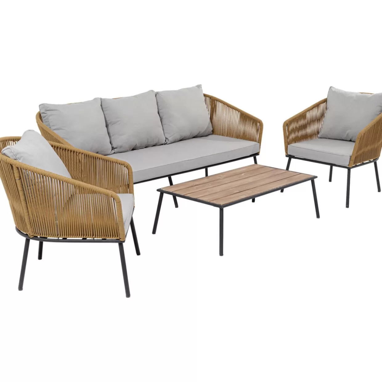 Set Giardino Elba - 4 Elementi | Arredo Esterno KARE Design con Cuscini Resistente alle Intemperie