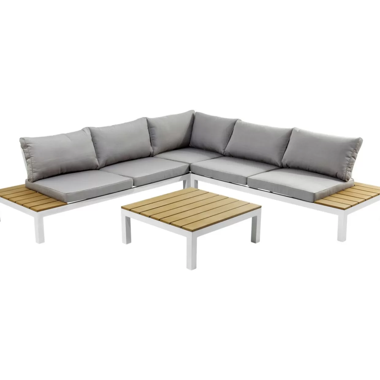KARE Design - Set da Esterno Elegante Holiday Bianco, 4 Pezzi per Relax all'Aperto