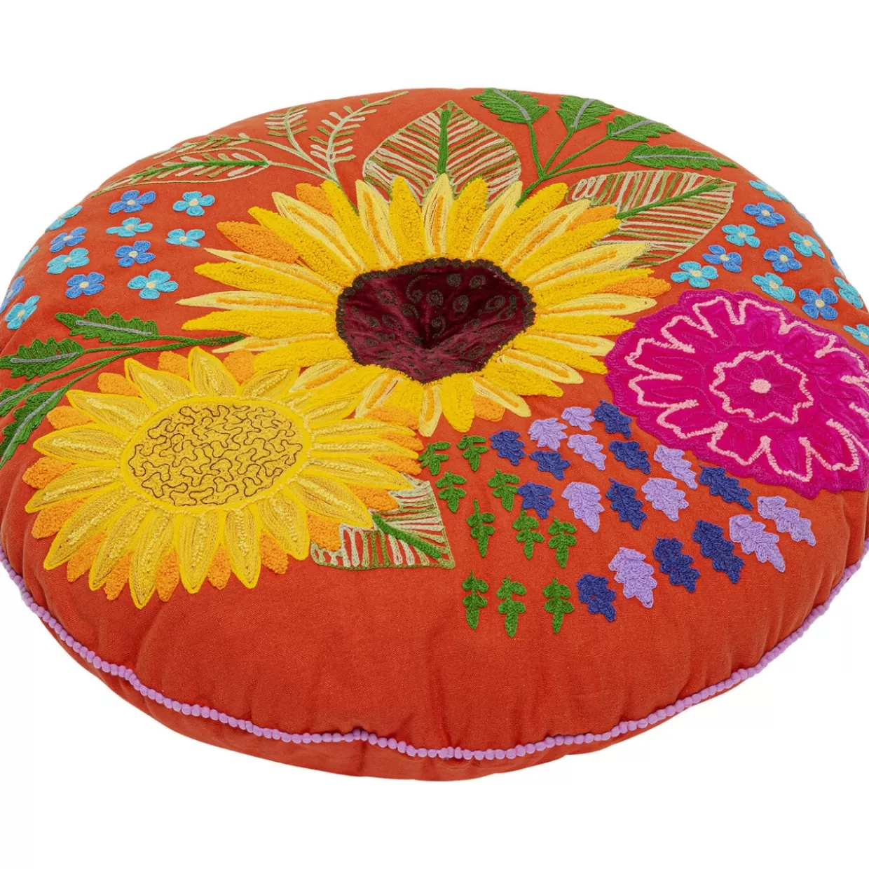KARE Design Cuscino Decorativo Girasole - Diametro 75 cm, Ideale per Interni Moderni
