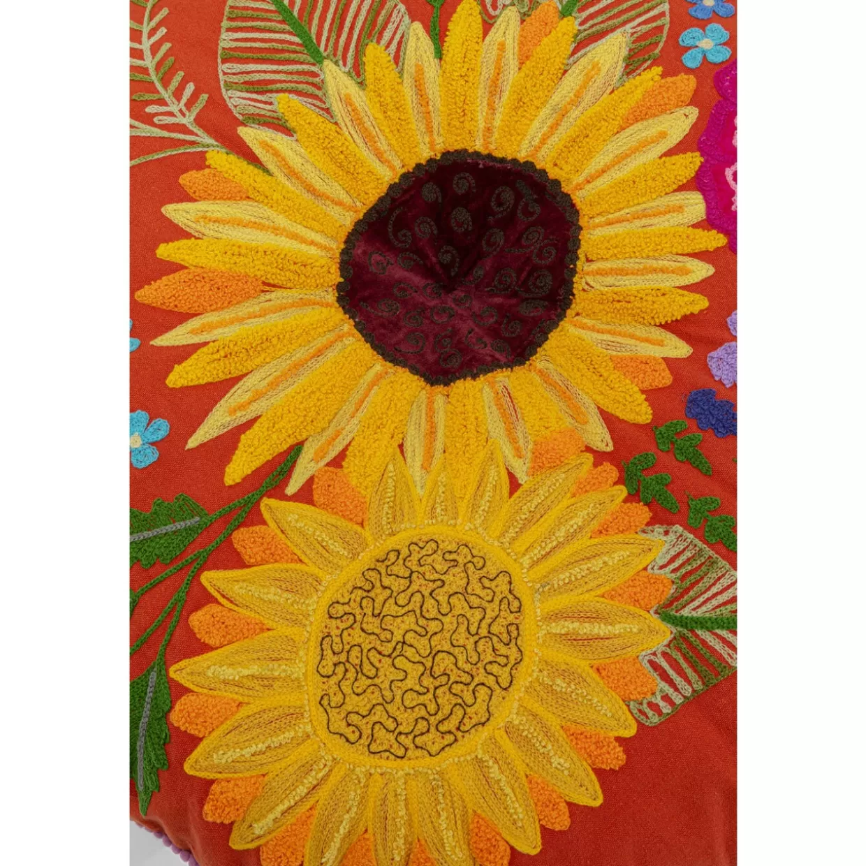KARE Design Cuscino Decorativo Girasole - Diametro 75 cm, Ideale per Interni Moderni
