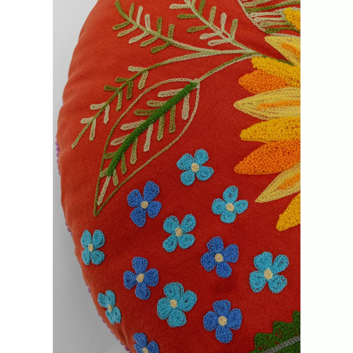 KARE Design Cuscino Decorativo Girasole - Diametro 75 cm, Ideale per Interni Moderni