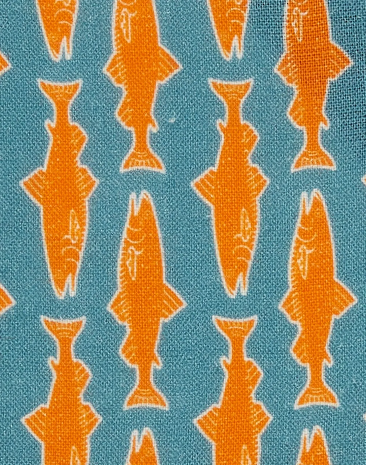 Tovaglioli Eleganti La DoubleJ - Confezione da 4 Pezzi in Lino con Stampa Pesce Blu di Como