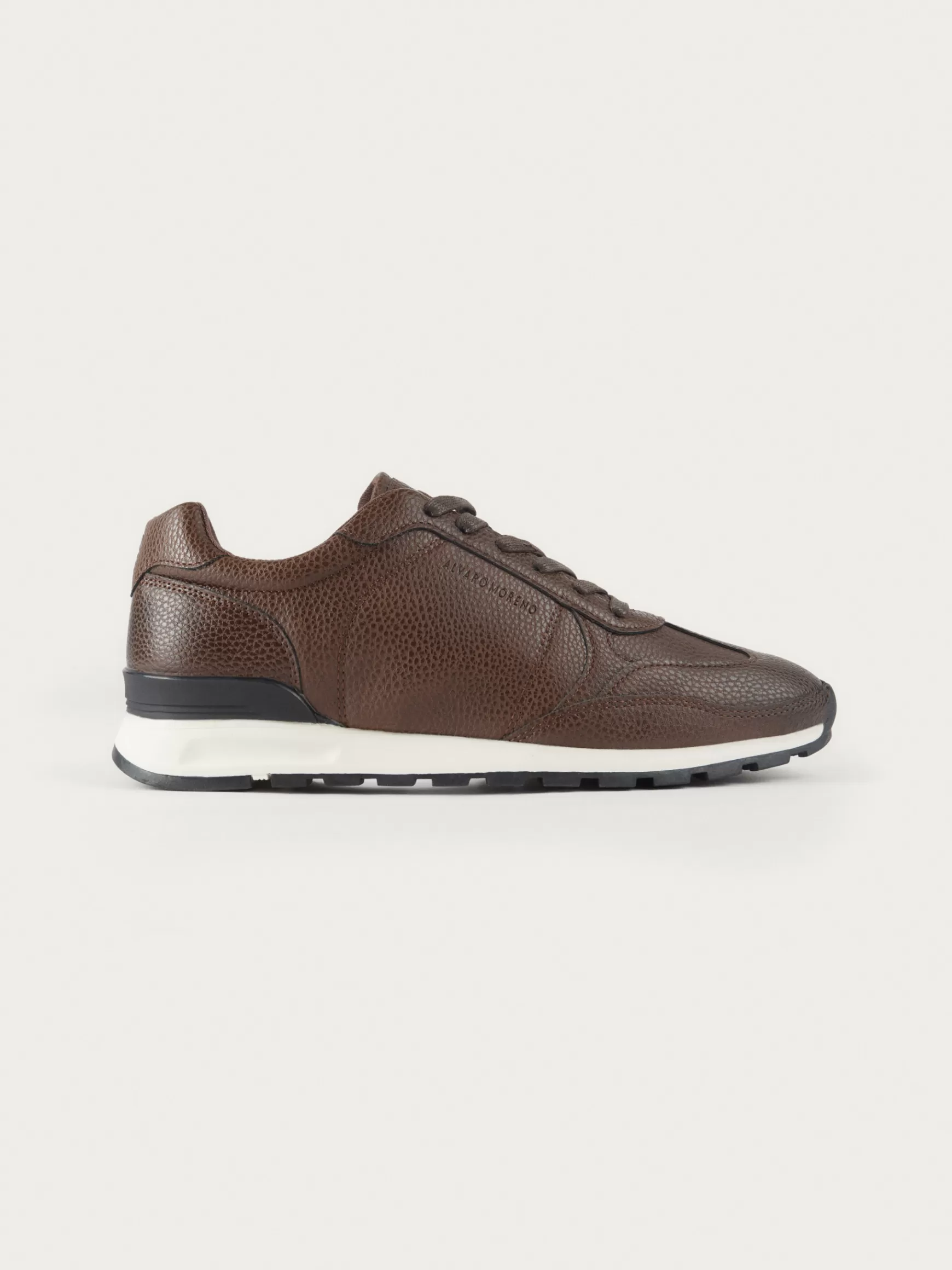 Scarpe da Ginnastica Uomo Alvaro Moreno - Modello Holden in Pelle Morbida Colore Terra Bruciata, Comode per Stile Casual