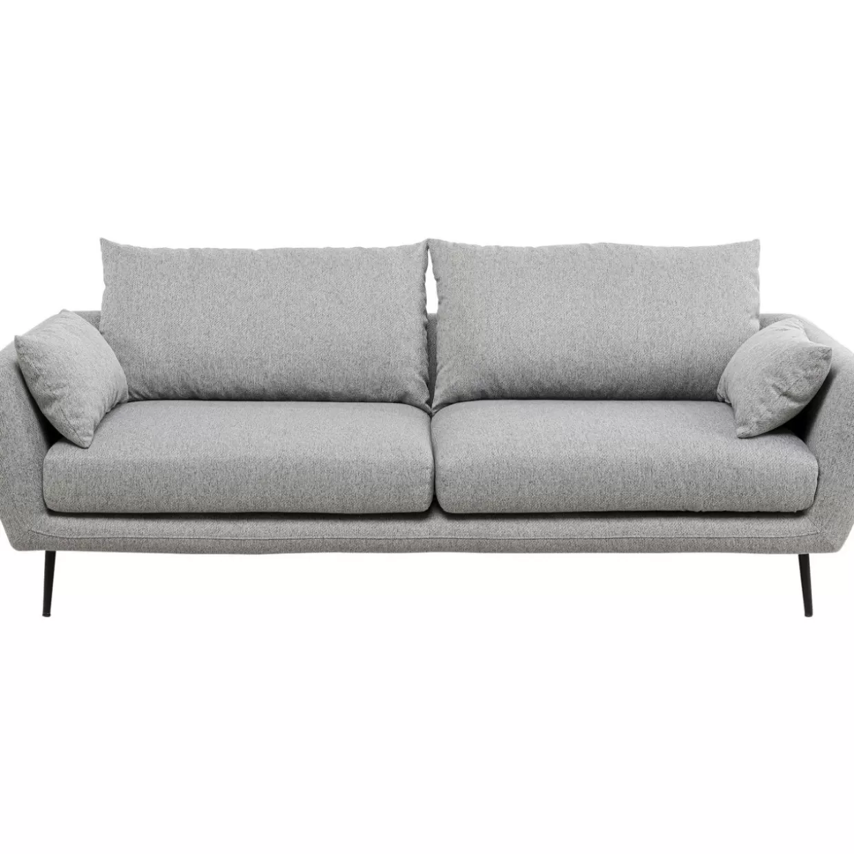 KARE Design - Elegante Divano Moderno Amalfi a 2 Posti, Grigio Antracite, Larghezza 219 cm, Rivestimento in Tessuto Resistente
