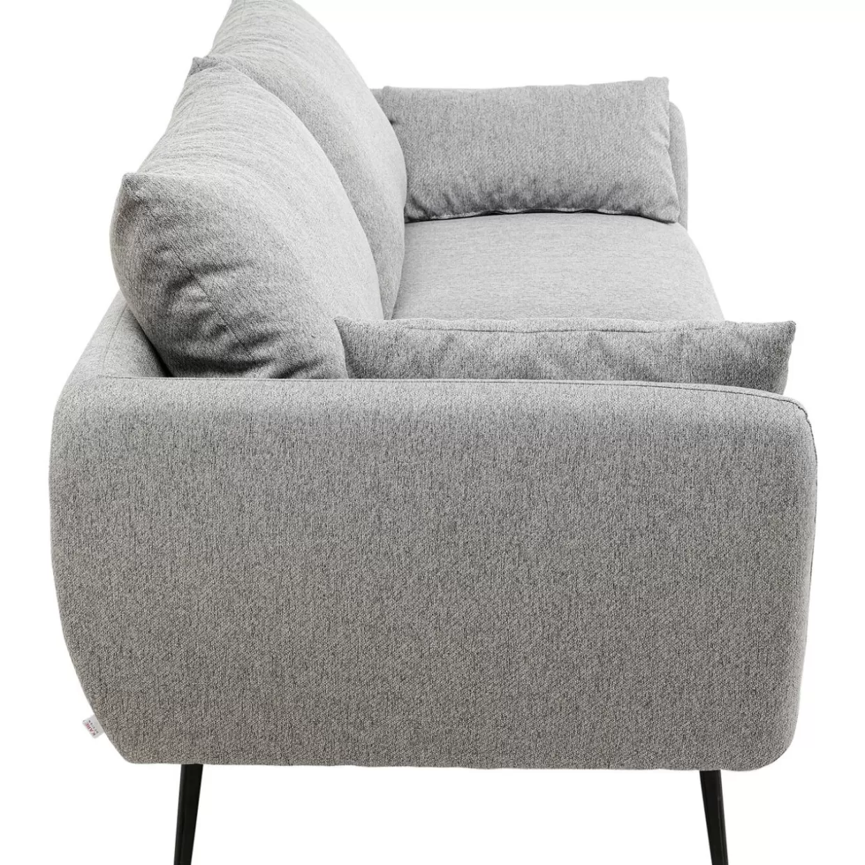 KARE Design - Elegante Divano Moderno Amalfi a 2 Posti, Grigio Antracite, Larghezza 219 cm, Rivestimento in Tessuto Resistente