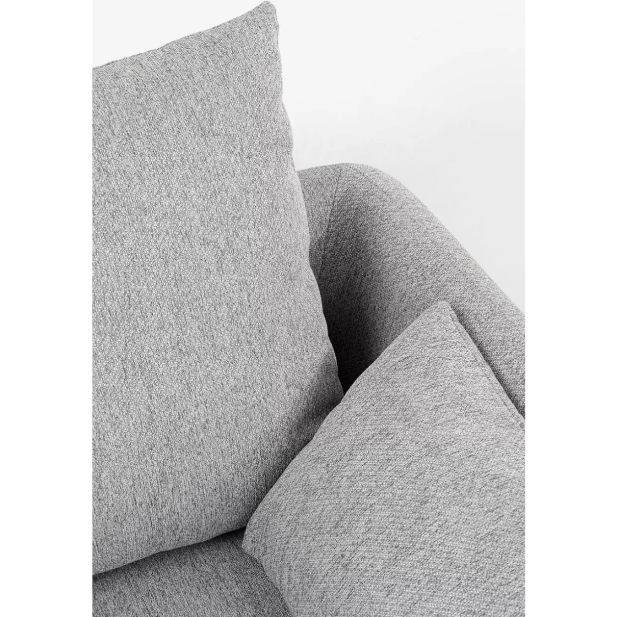 KARE Design - Elegante Divano Moderno Amalfi a 2 Posti, Grigio Antracite, Larghezza 219 cm, Rivestimento in Tessuto Resistente