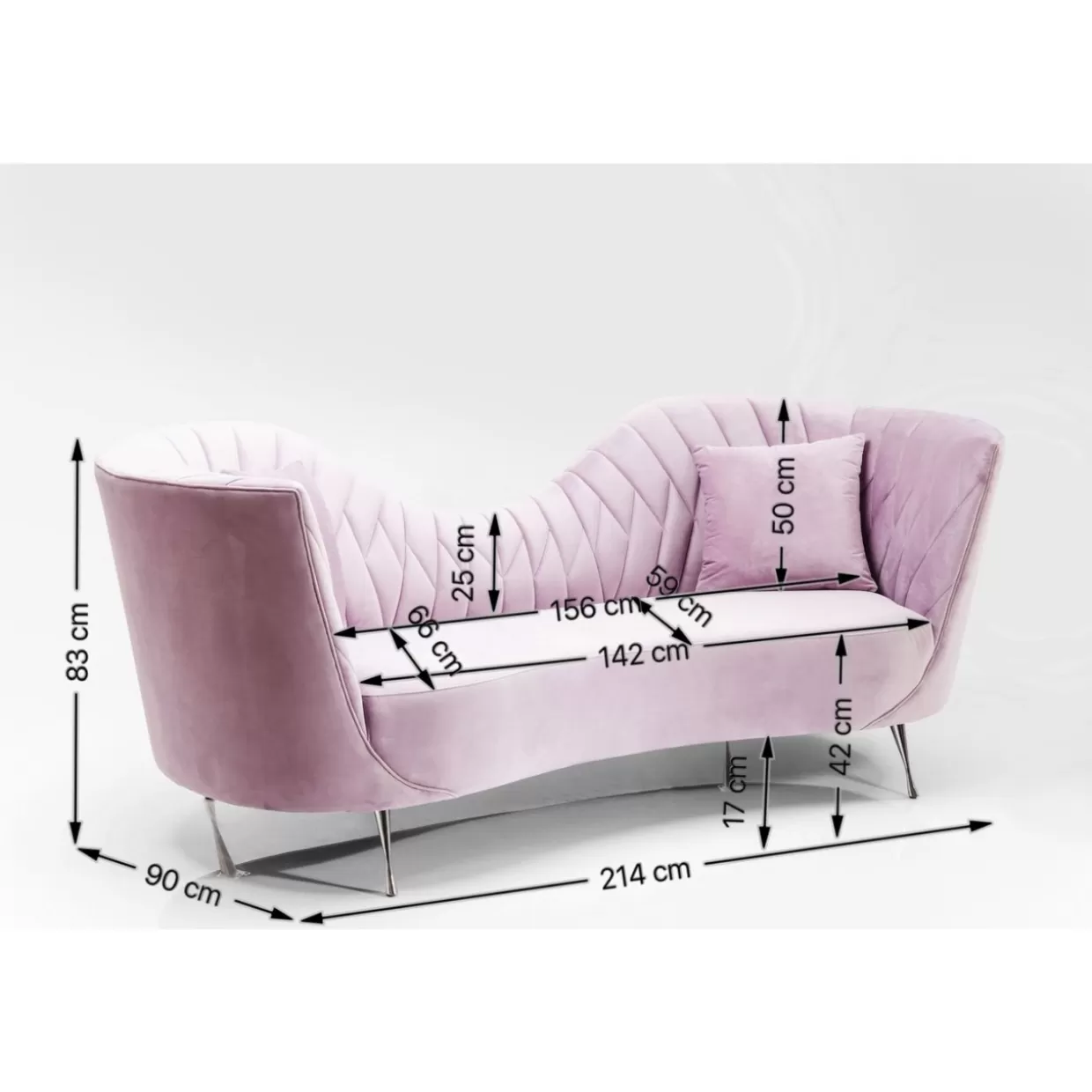 Divano Cabaret 3 Posti Letto con Braccioli - Salotto Moderno in Tessuto Premium by KARE Design