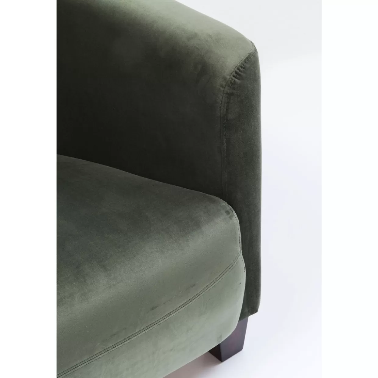 Divano Lounge Cigar Elegante, 3 Posti in Tessuto Verde – Design Esclusivo KARE