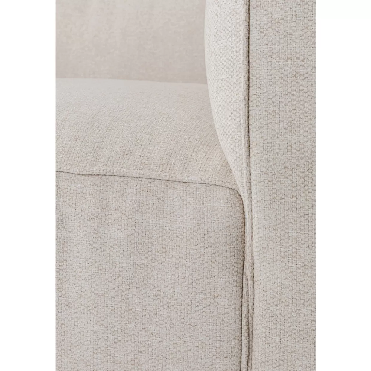 KARE Design: Divano Moderno Cubetto 3 Posti in Crema, Confortevole Sofà da Soggiorno 220 cm con Design Pulito

（：