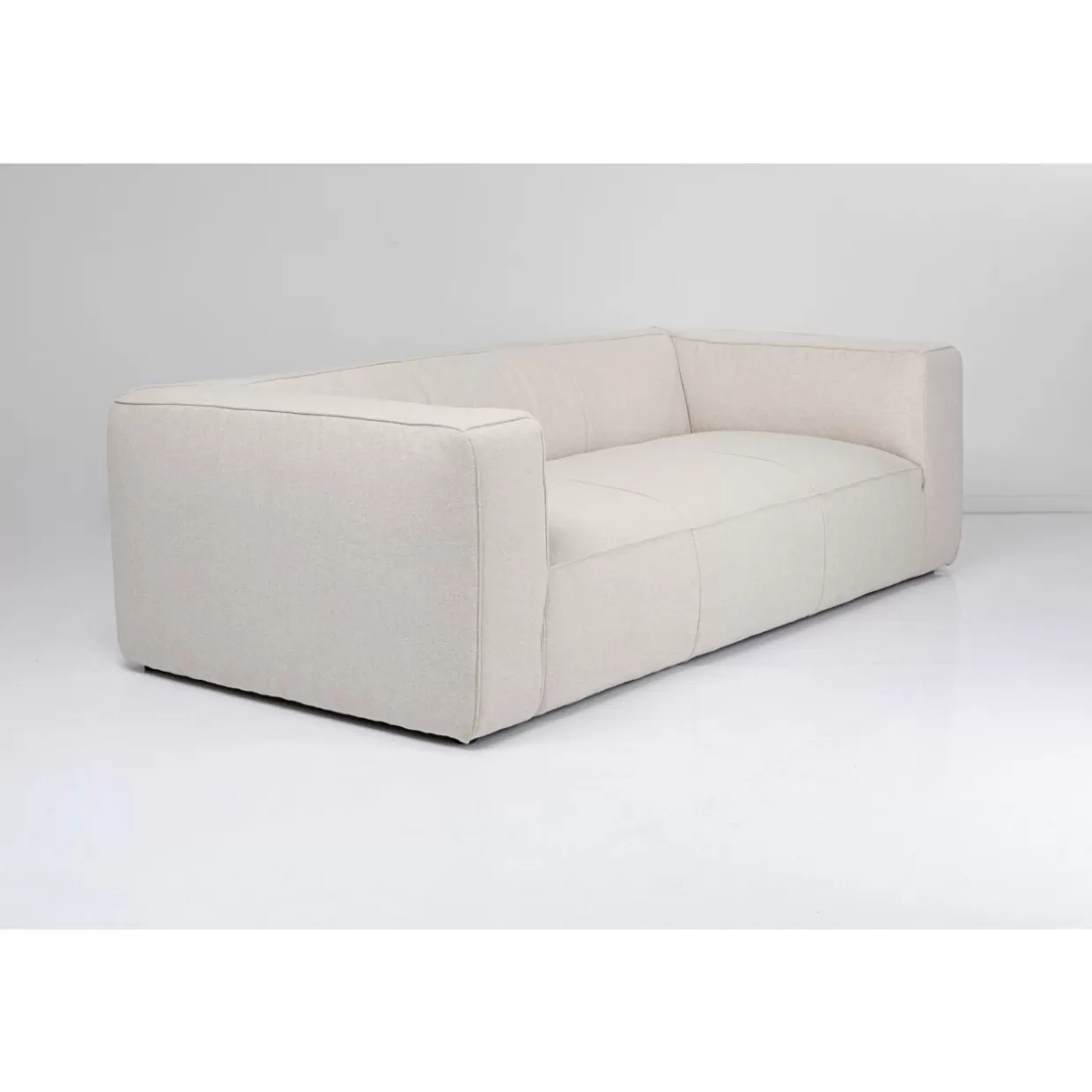 KARE Design: Divano Moderno Cubetto 3 Posti in Crema, Confortevole Sofà da Soggiorno 220 cm con Design Pulito

（：