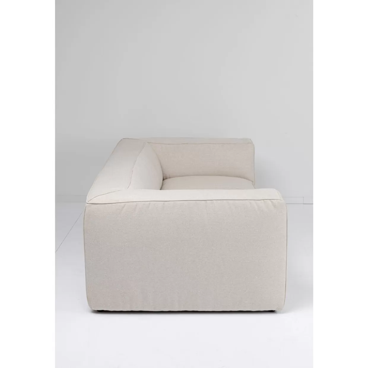 KARE Design: Divano Moderno Cubetto 3 Posti in Crema, Confortevole Sofà da Soggiorno 220 cm con Design Pulito

（：