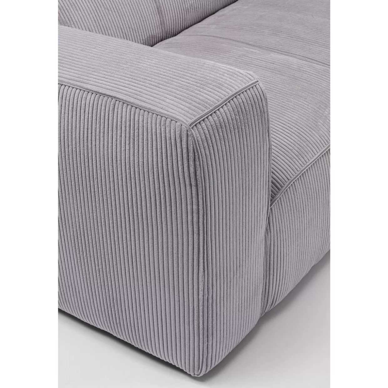 Divano moderno Cubetto a 3 posti in tessuto grigio chiaro, 220 cm - Design esclusivo KARE