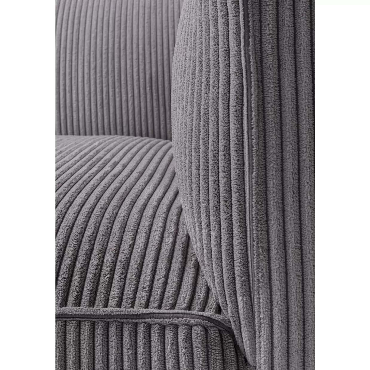 Divano moderno Cubetto a 3 posti in tessuto grigio chiaro, 220 cm - Design esclusivo KARE