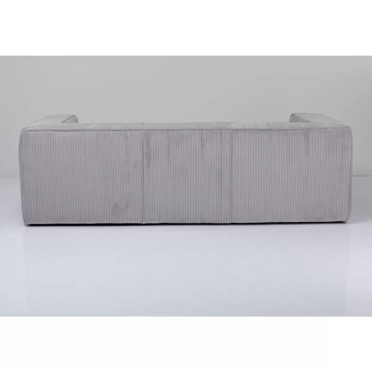 Divano moderno Cubetto a 3 posti in tessuto grigio chiaro, 220 cm - Design esclusivo KARE