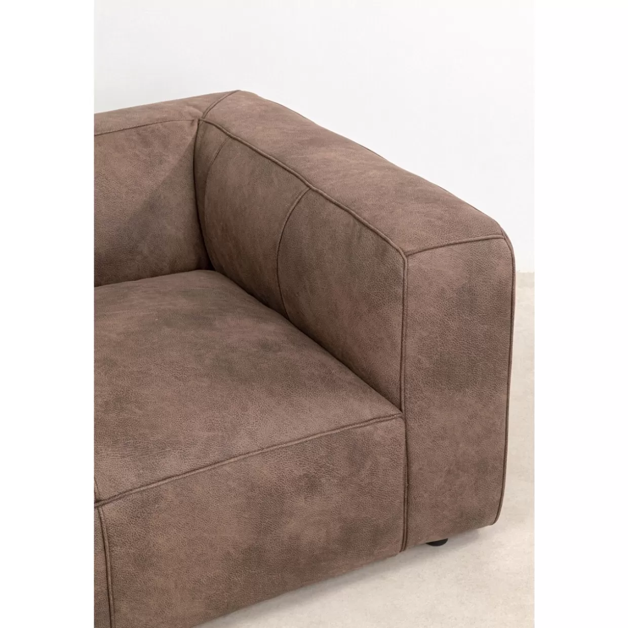 KARE Design Divano Moderno Cubetto 3 Posti – Grigio Taupe, Confortevole e Spazioso (220 cm)