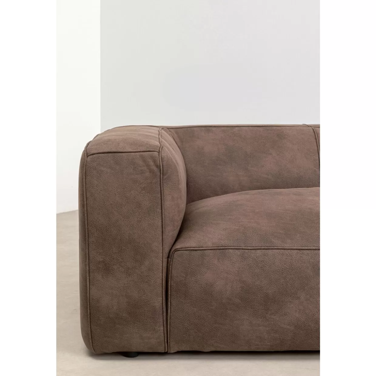 KARE Design Divano Moderno Cubetto 3 Posti – Grigio Taupe, Confortevole e Spazioso (220 cm)