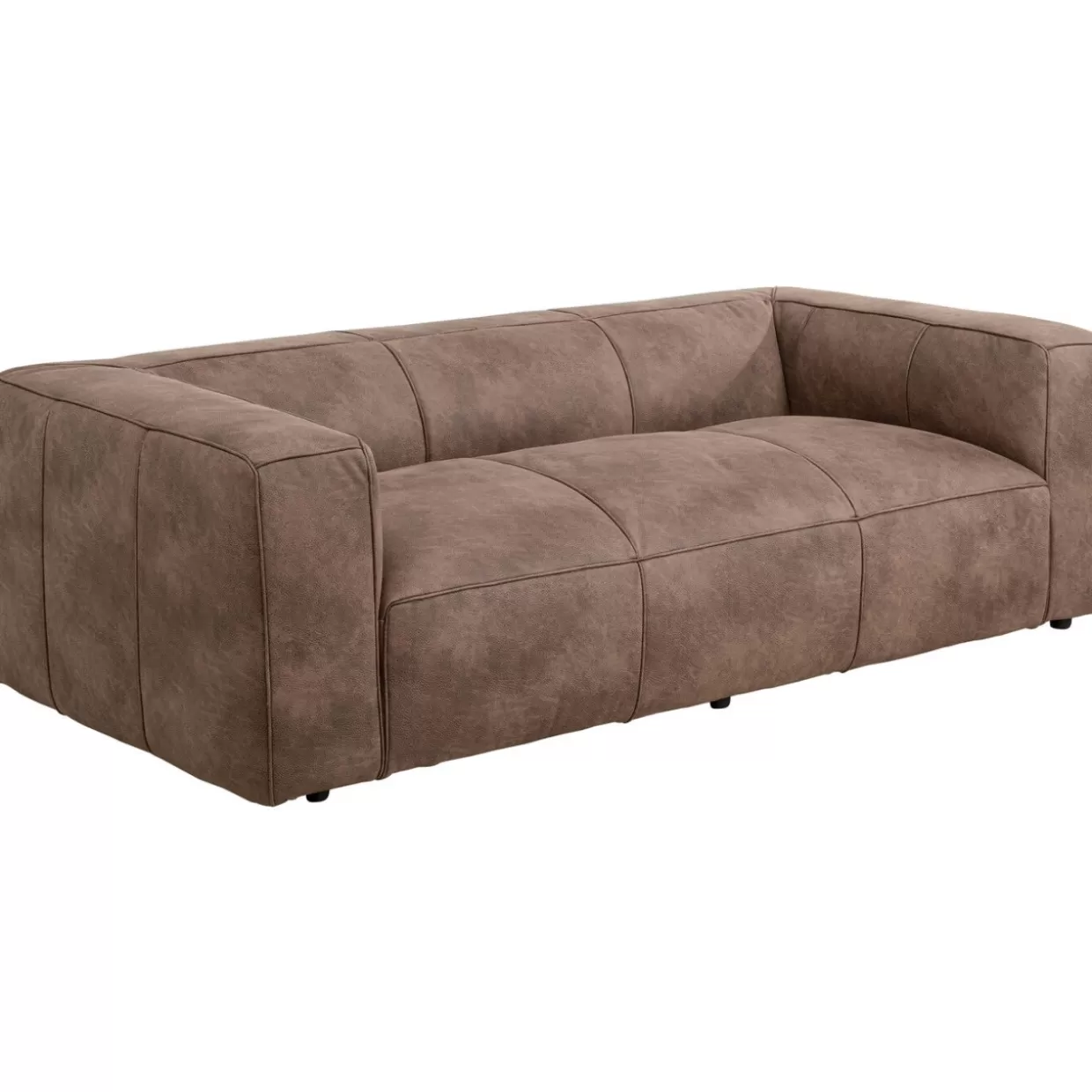 KARE Design Divano Moderno Cubetto 3 Posti – Grigio Taupe, Confortevole e Spazioso (220 cm)