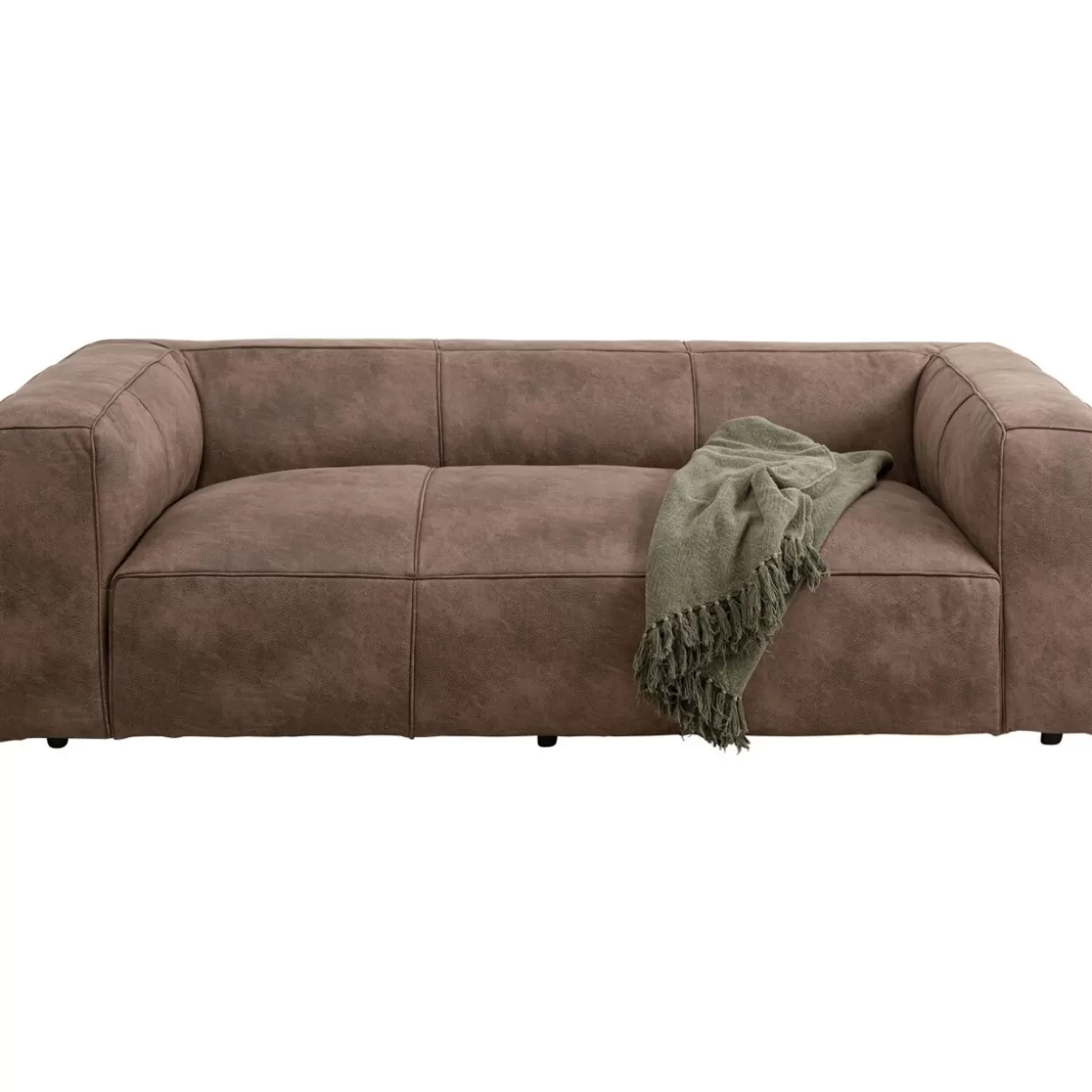 KARE Design Divano Moderno Cubetto 3 Posti – Grigio Taupe, Confortevole e Spazioso (220 cm)