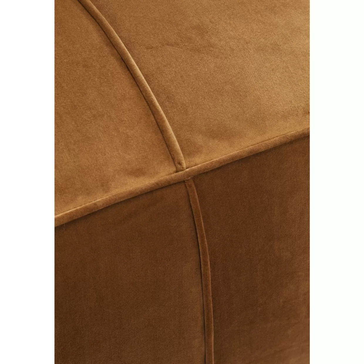 Divano Cubetto 3 Posti in Velluto Marrone - Design Esclusivo KARE | Comfort Ottimale per Soggiorni Moderni