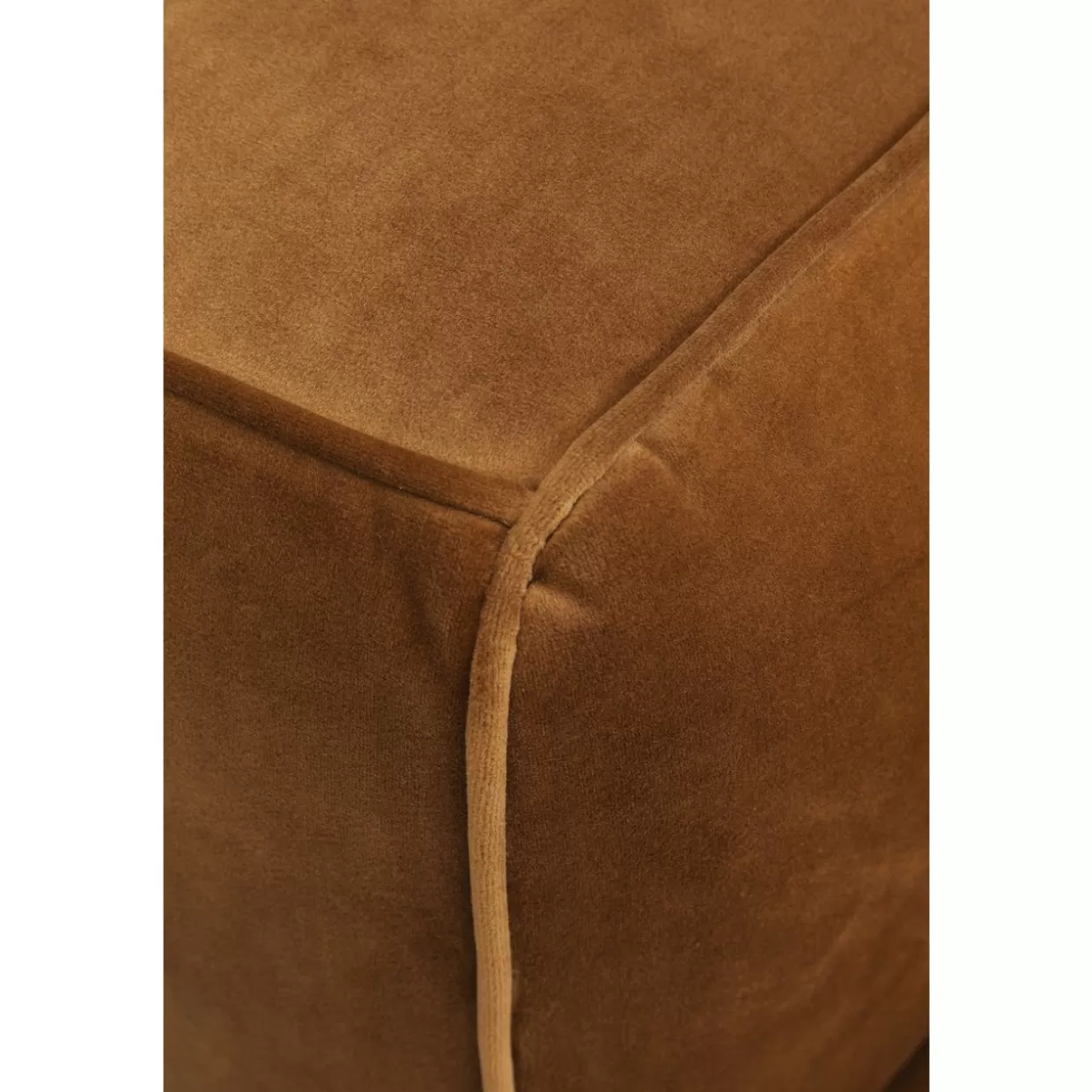 Divano Cubetto 3 Posti in Velluto Marrone - Design Esclusivo KARE | Comfort Ottimale per Soggiorni Moderni