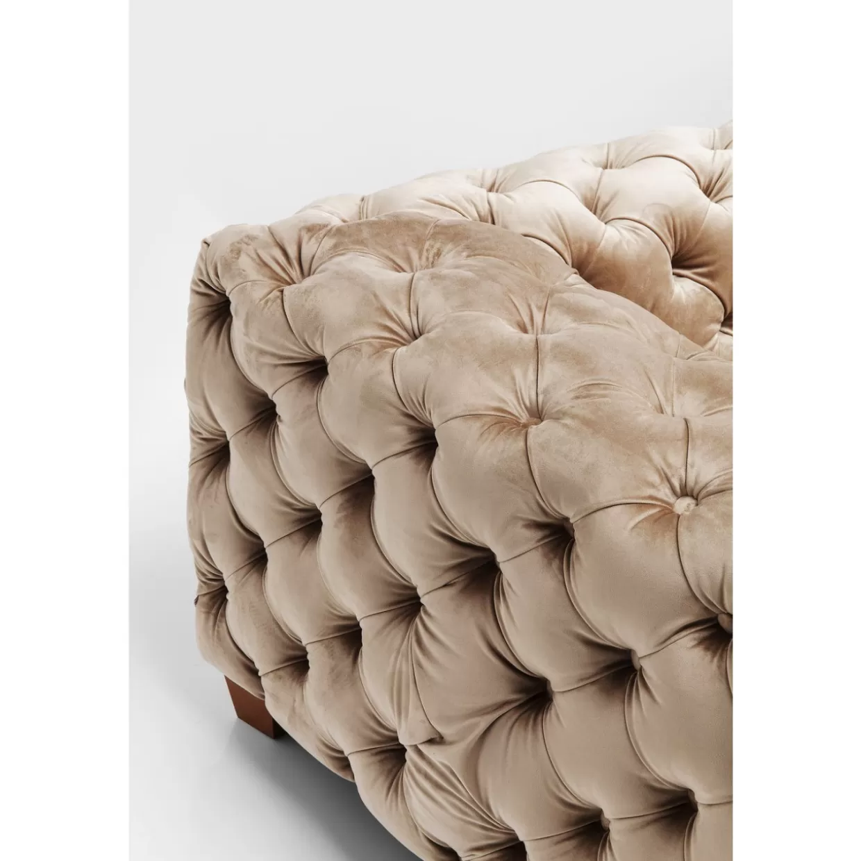 KARE Design Divano Desiderio 3 Posti in Velluto Avorio - Elegante e Confortevole