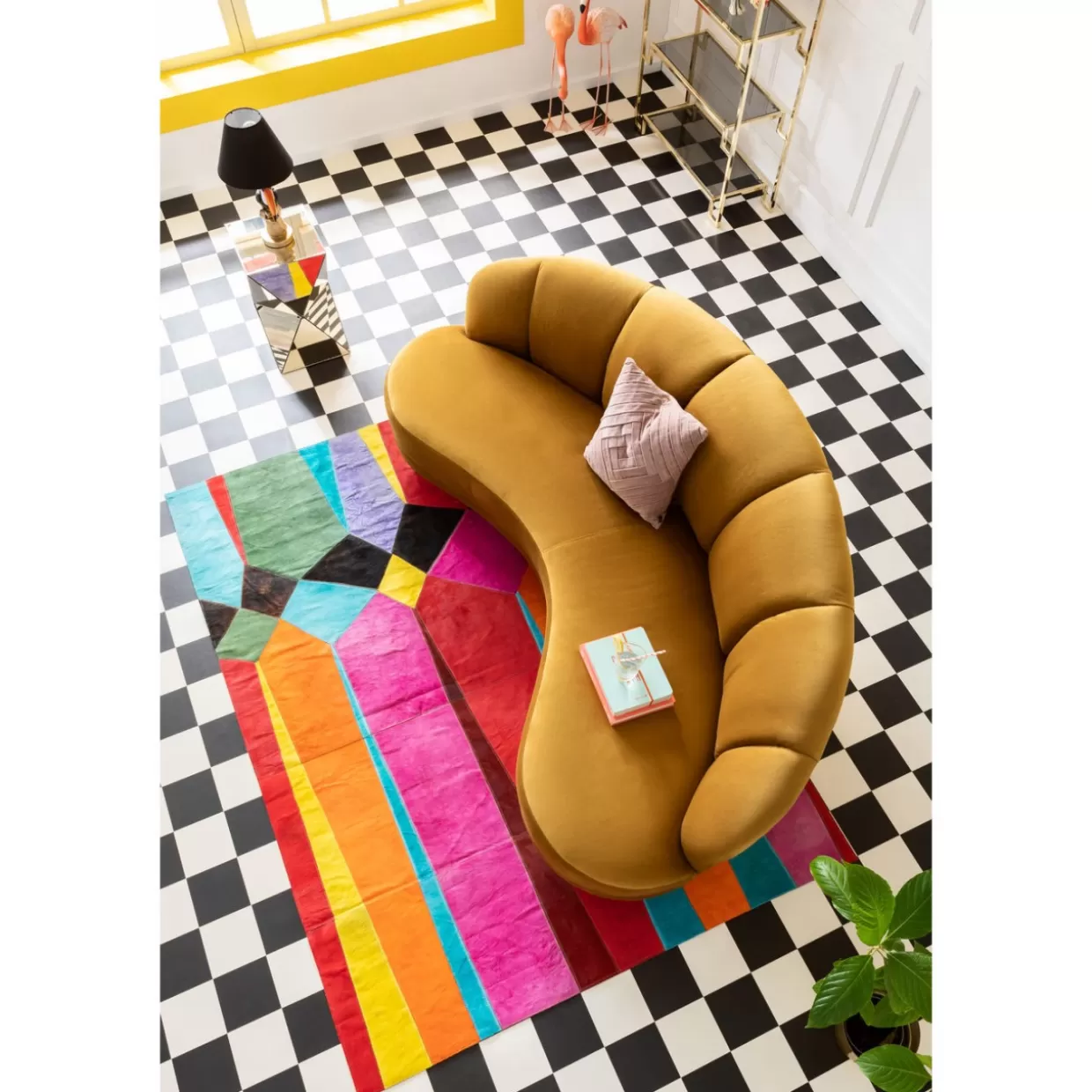 KARE Design - Divano Dschinn 3 Posti in Ambra, Moderno Soggiorno 233 cm, Comodo per Salotti 

(：Ambra，)