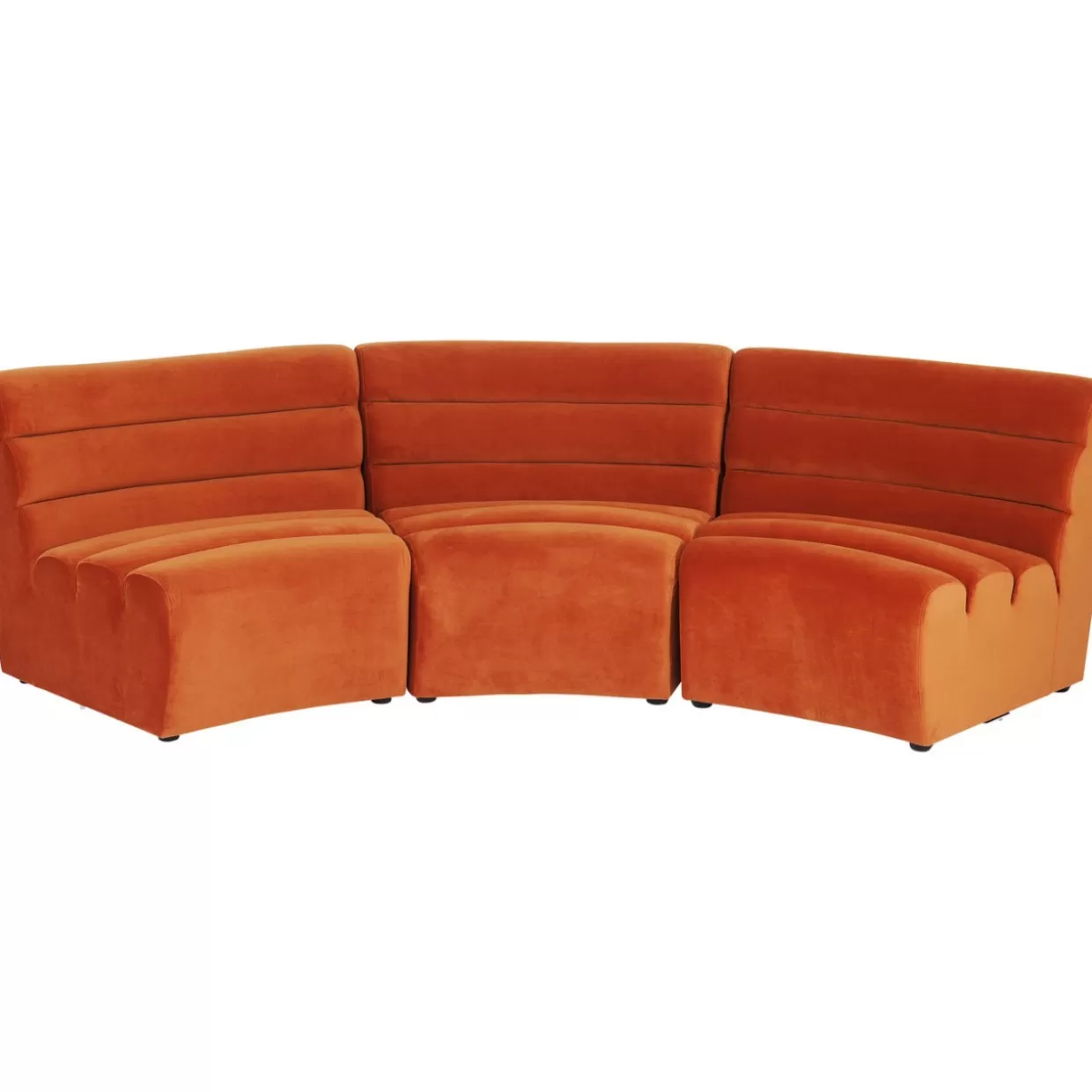 Divano Elemento Wave in Design Moderno con Rivestimento Arancione - Collezione Esclusiva KARE Design