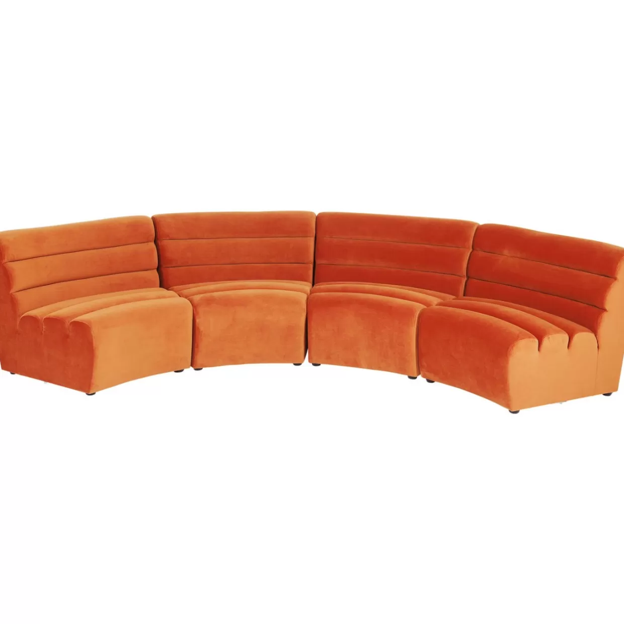 Divano Elemento Wave in Design Moderno con Rivestimento Arancione - Collezione Esclusiva KARE Design