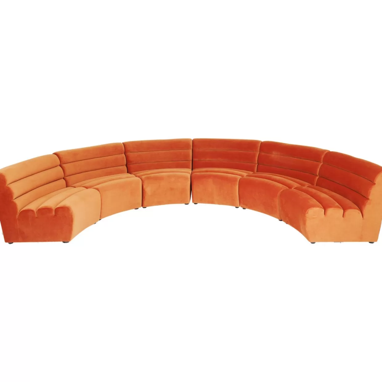 Divano Elemento Wave in Design Moderno con Rivestimento Arancione - Collezione Esclusiva KARE Design