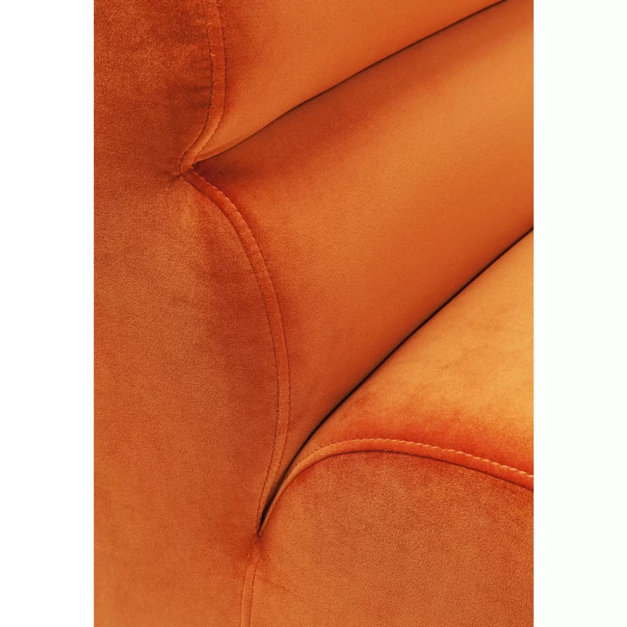 Divano Elemento Wave in Design Moderno con Rivestimento Arancione - Collezione Esclusiva KARE Design