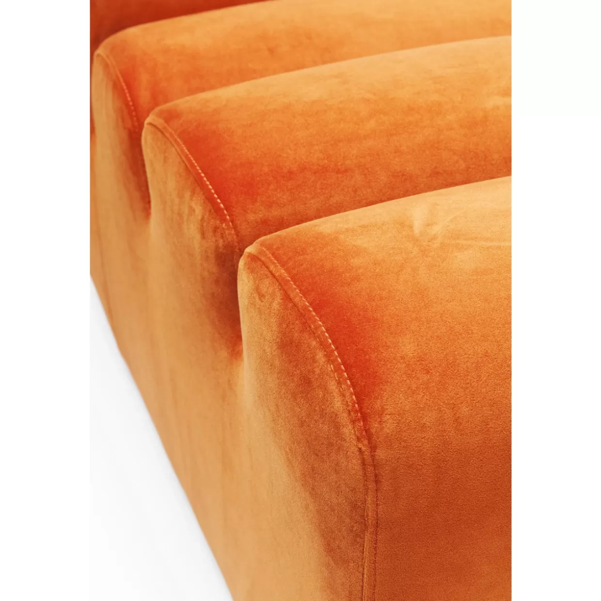 Divano Elemento Wave in Design Moderno con Rivestimento Arancione - Collezione Esclusiva KARE Design
