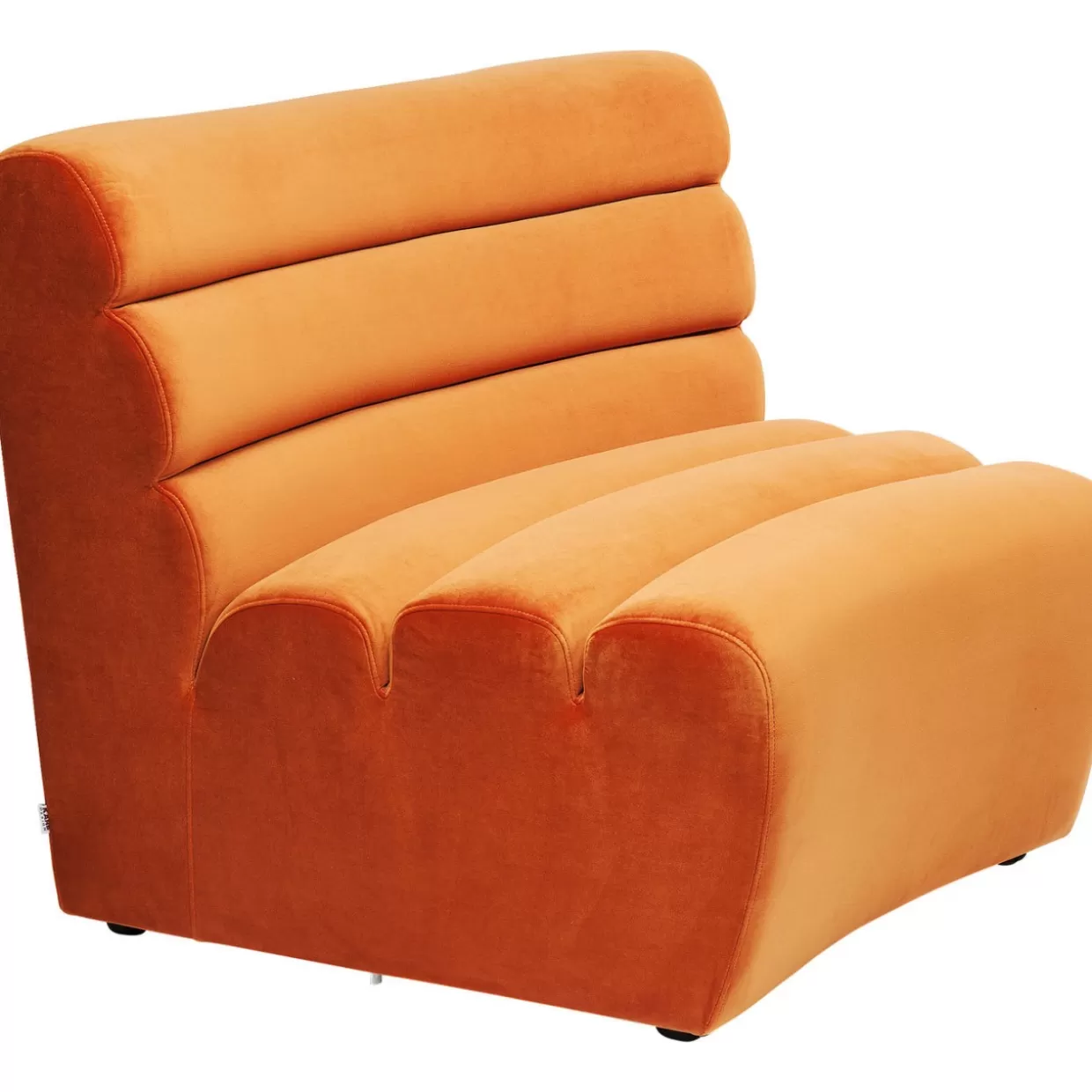 Divano Elemento Wave in Design Moderno con Rivestimento Arancione - Collezione Esclusiva KARE Design