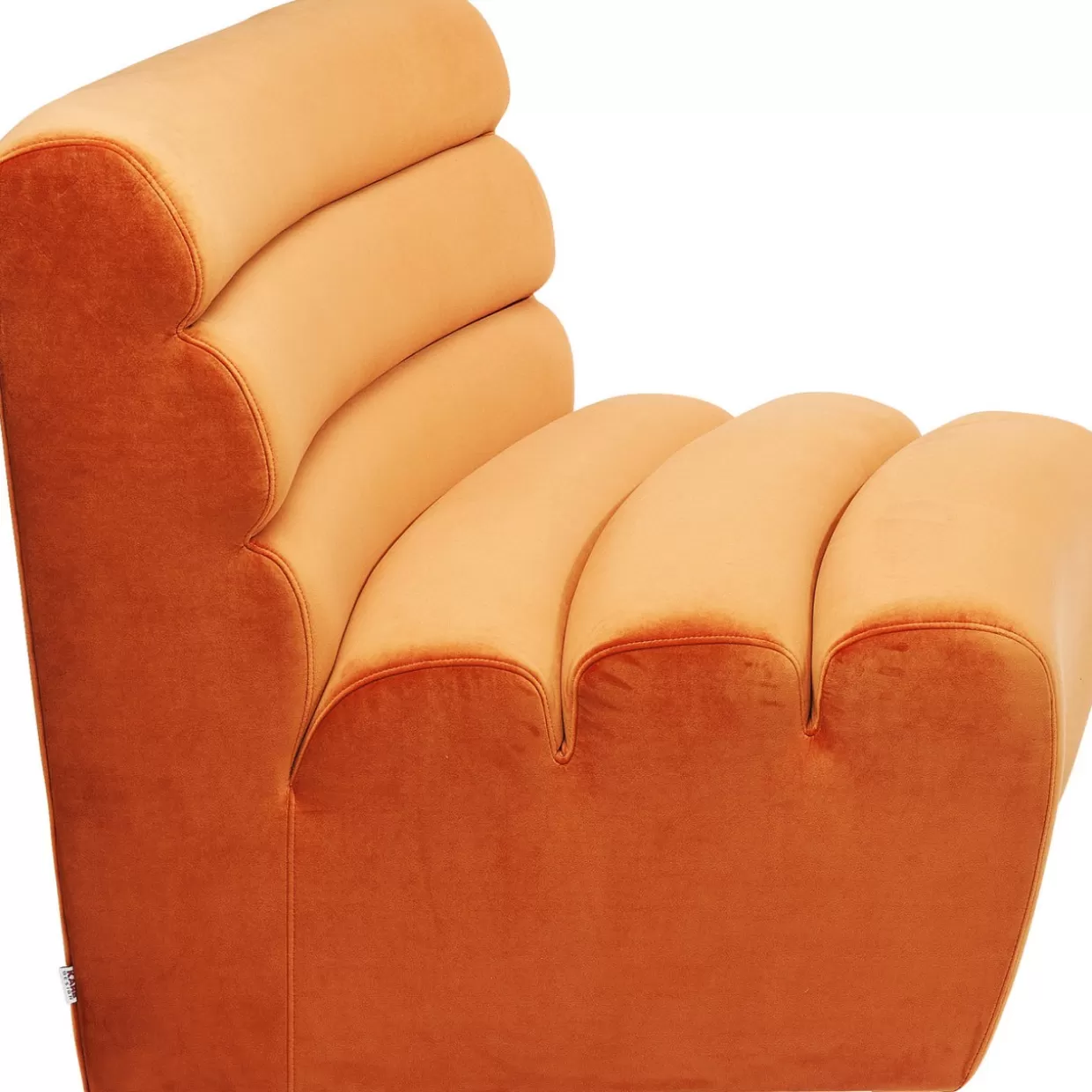 Divano Elemento Wave in Design Moderno con Rivestimento Arancione - Collezione Esclusiva KARE Design