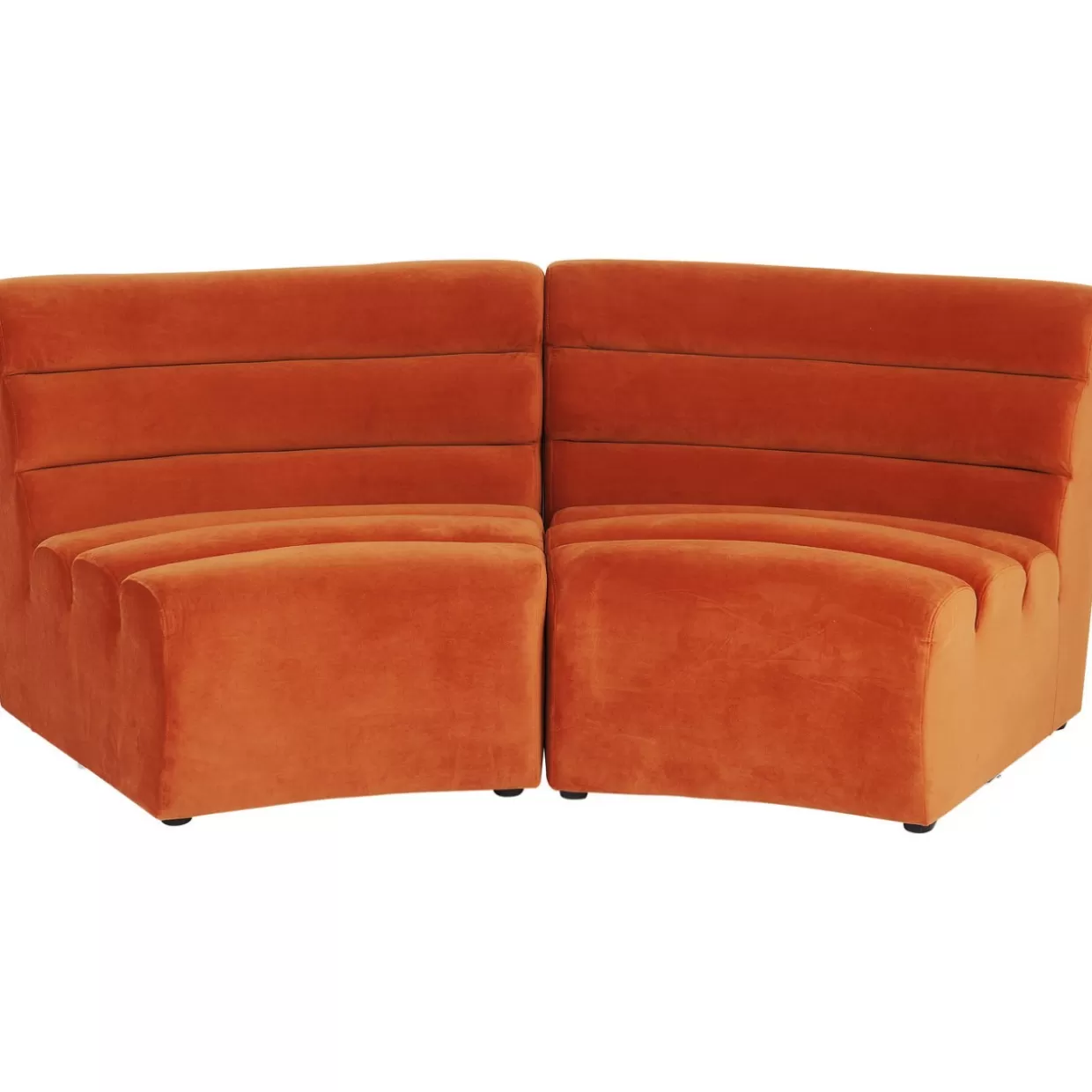 Divano Elemento Wave in Design Moderno con Rivestimento Arancione - Collezione Esclusiva KARE Design