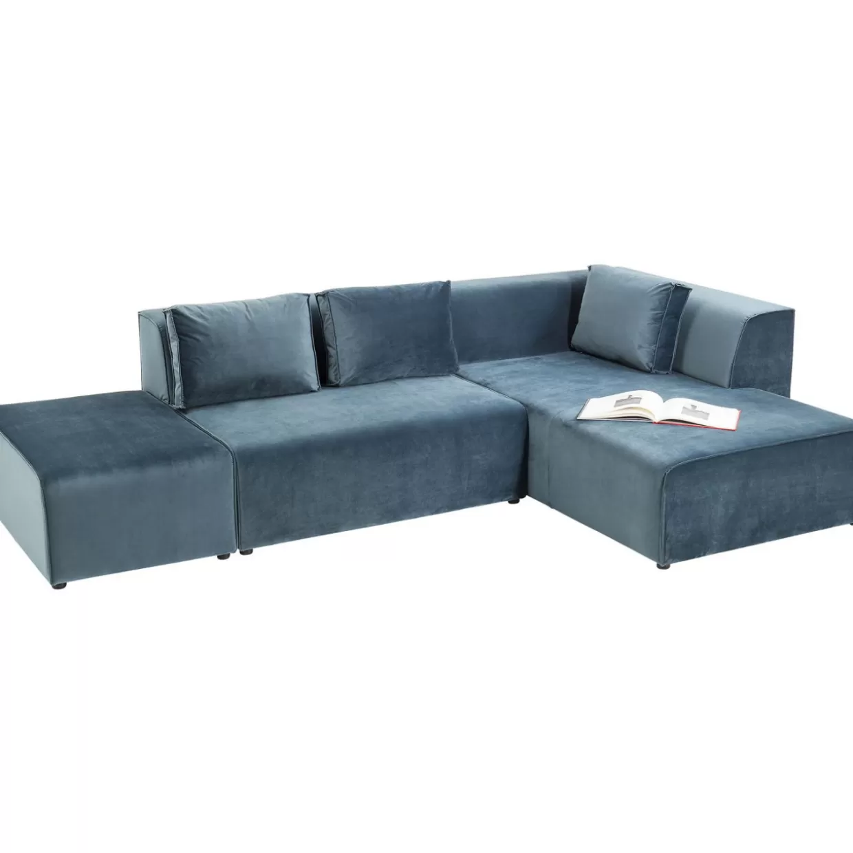 Divano Infinity in Velluto Oceano - Versione Destra | Collezione Esclusiva di Salotti Moderni KARE Design