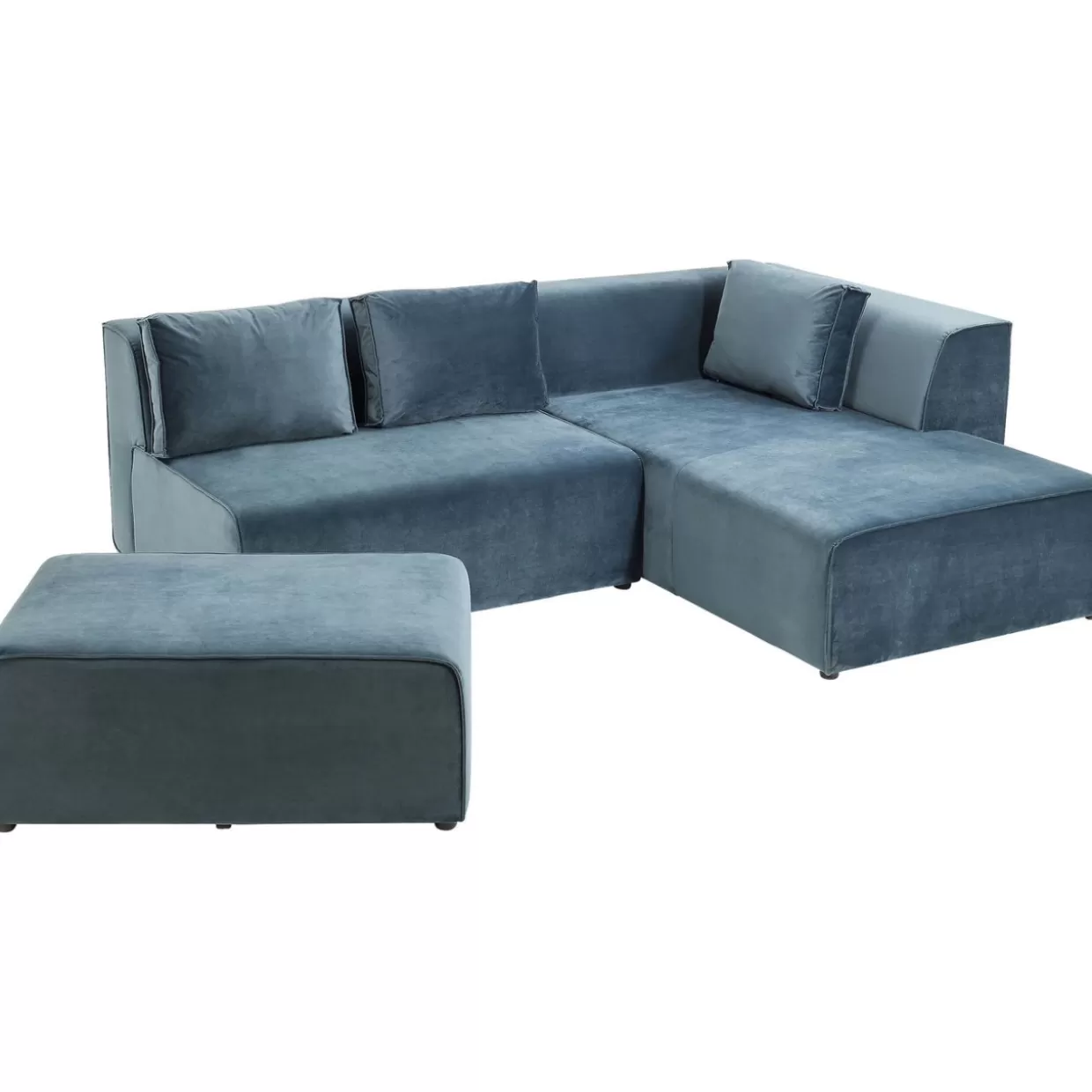 Divano Infinity in Velluto Oceano - Versione Destra | Collezione Esclusiva di Salotti Moderni KARE Design