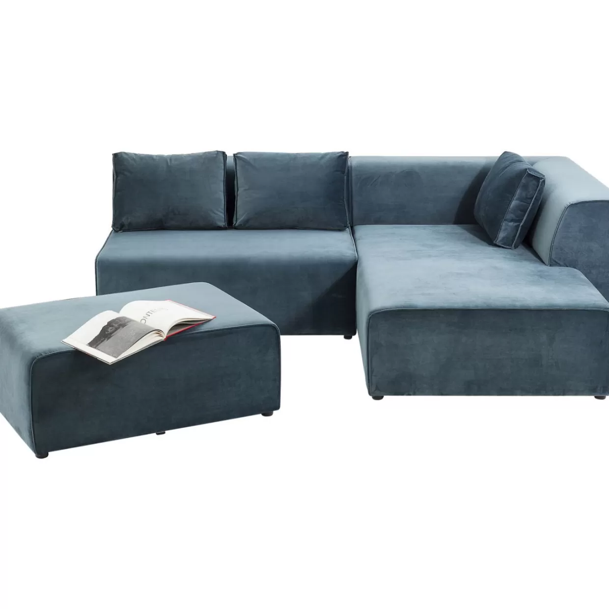 Divano Infinity in Velluto Oceano - Versione Destra | Collezione Esclusiva di Salotti Moderni KARE Design