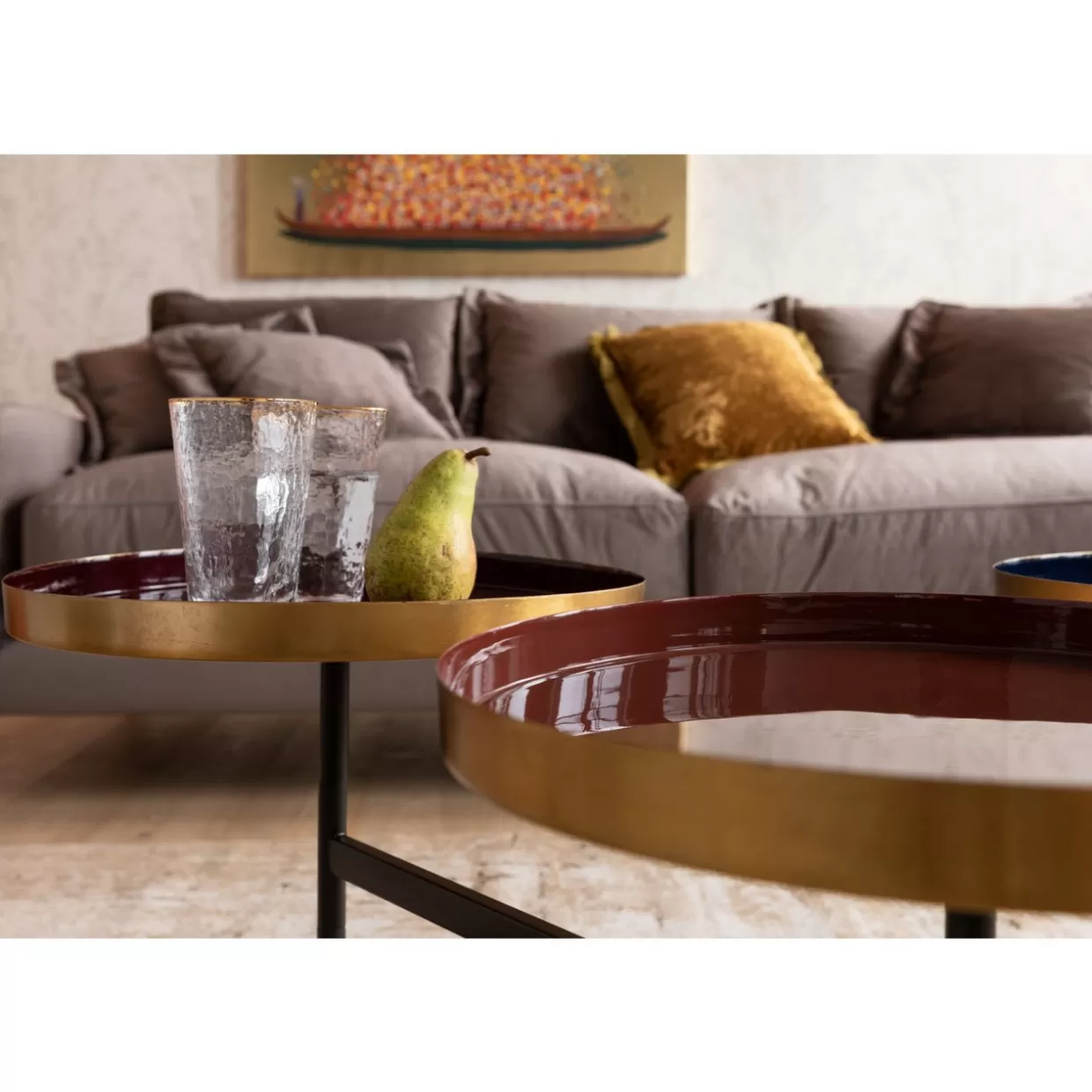 KARE Design Divano Lullaby 3 Posti - Confortevole e Modulabile con Rivestimento Grigio Topo, Ideale per Salotto Moderno